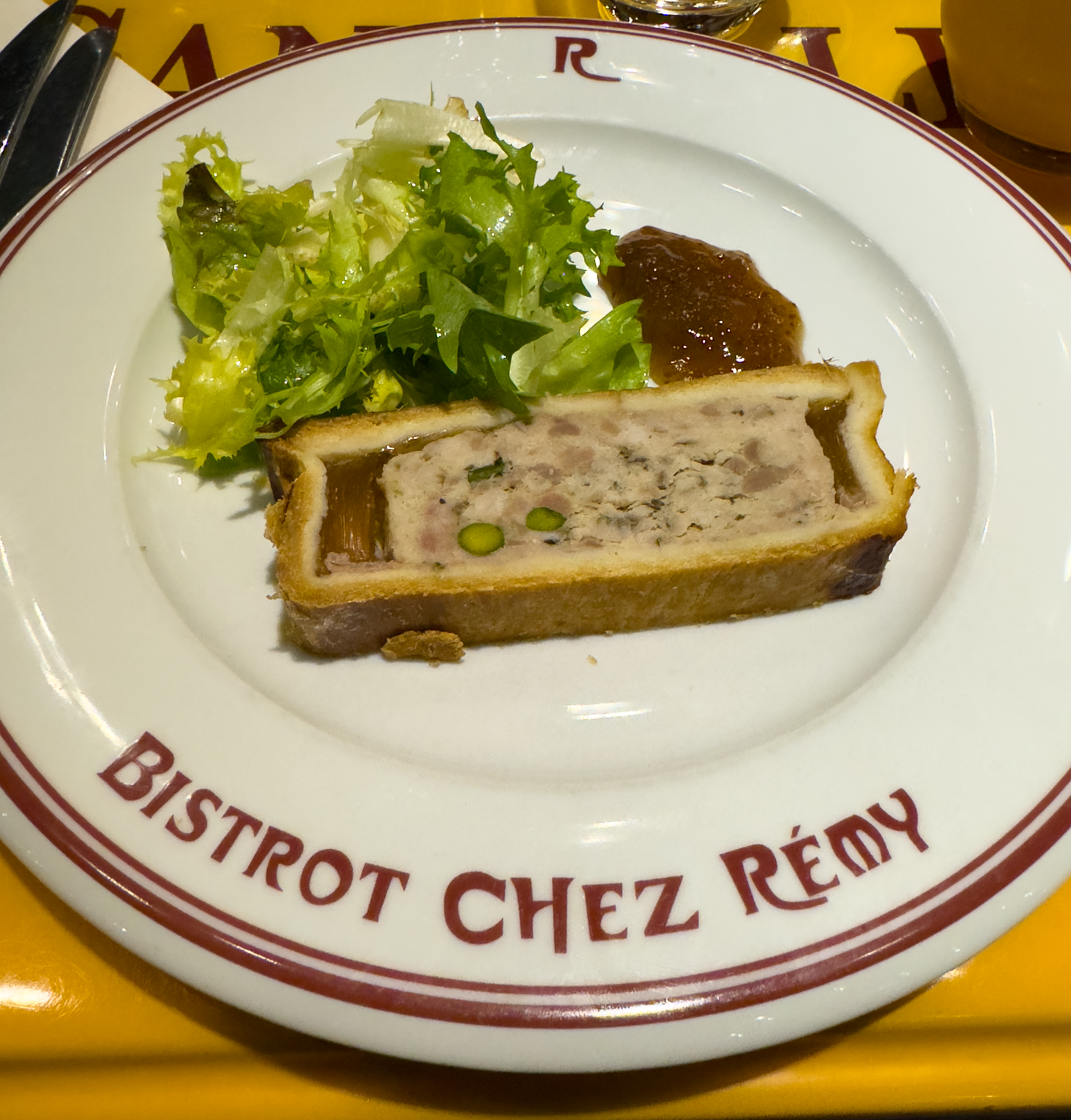 Bistrot Chez Rémy
Pear, Chestnut and Duck Pâté en croûte, Fig Marmalade
Disneyland Paris 
